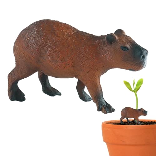 Capybara Figur Smal - 7,5 * 4,5 * 3 cm Cappybara Geschenkspielzeugfigur, Mini Capybara Spielzeugfigur | Feigen min Statue Doll Wissenschaft und Bildung Tierstatue Geschenksimulation für von Generic