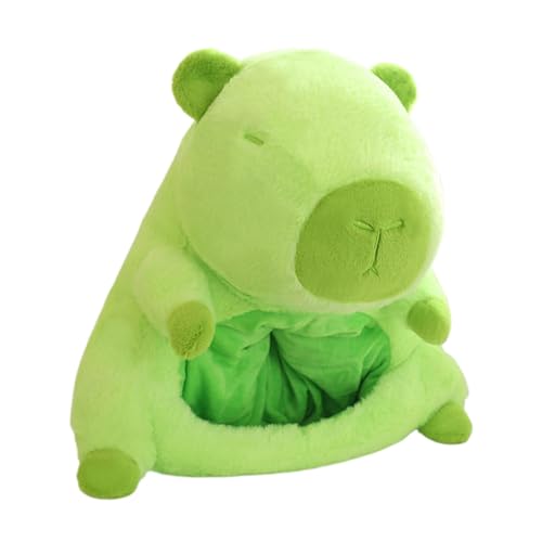 Capybara Plüsch Kopfbedeckung, gefüllte Capybara Plüsch Kopfbedeckung | Lustige Spielequote Capybara Plüschhaarkappen - Süße gefüllte Kopf Cover Halloween Christmas Cosplay Kopfbedeckung Dress Requisi von Generic