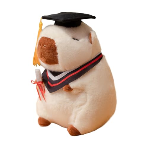 Capybara Plüsch - Tierschlafend umarmuung Kissen | Abschluss Capybara Puppe | Stofftiere | Capybara Plüschspielzeug | Weiches kuscheliges Kissen | Schwarze Abschlusskappe Capybara Puppe für Sofa, Schl von Generic