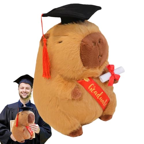Capybara Plüschspielzeug, Abschlusszeremonie Plüschspielzeug | Plüschspielzeug 9.84 - Capybara Weichkissenpuppe Mit Abschlusshut - Dakimakura Party Gefälligkeiten, Abschlussplüschspielzeug Capybara Pl Capybara Plüschspielzeug, Abschlusszeremonie Plüschspielzeug | Plüschspielzeug 9.84 - Capybara Weichkissenpuppe Mit Abschlusshut - Dakimakura Party Gefälligkeiten, Abschlussplüschspielzeug Capybara Pl von Generic