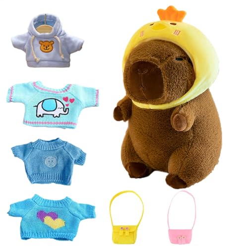 Capybara Plüschtier, 23 cm – Niedliches Plüschspielzeug, Sammeltier | Flauschiges Capybara Plüschtier mit 4 Kleidungsstücken und Accessoires, Kostüm-Set im Winterstil Capybara Plüschtier, 23 cm – Niedliches Plüschspielzeug, Sammeltier | Flauschiges Capybara Plüschtier mit 4 Kleidungsstücken und Accessoires, Kostüm-Set im Winterstil von Generic