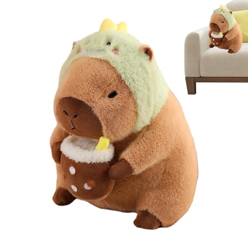 Capybara Plüschtier - Capybara Plüschtiere Capybara Plüschtiere Abnehmbare Kopfbedeckung Plüsch Spielzeug Capybara für Erwachsene und Mädchen, weiche Tiere Capybara Plüschtier - Capybara Plüschtiere Capybara Plüschtiere Abnehmbare Kopfbedeckung Plüsch Spielzeug Capybara für Erwachsene und Mädchen, weiche Tiere von Generic