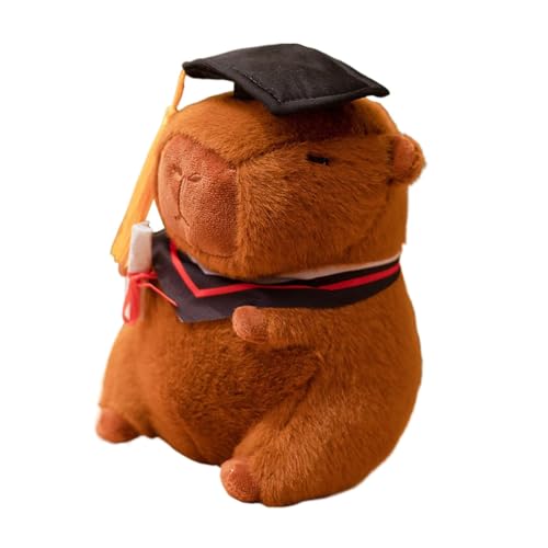 Capybara-Plüschtiere – Schwarze Capybara-Puppe mit Abschlusskappe, Capybara-Puppe mit Abschlusskappe, Capybara-Puppe als Plüschtier | Weiches Tier-Schlafkissen zum Umarmen für Tablet, Sofa, Schlafzimm Capybara-Plüschtiere – Schwarze Capybara-Puppe mit Abschlusskappe, Capybara-Puppe mit Abschlusskappe, Capybara-Puppe als Plüschtier | Weiches Tier-Schlafkissen zum Umarmen für Tablet, Sofa, Schlafzimm von Generic