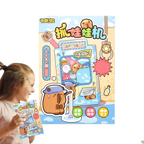Capybara Spielzeug Krallenmaschine - Handgemachtes Krallenspiel, Kleine Maschine | Papiergreifspielzeug mit Drehmaschine, Spielzeug für Lernspiele Capybara Spielzeug Krallenmaschine - Handgemachtes Krallenspiel, Kleine Maschine | Papiergreifspielzeug mit Drehmaschine, Spielzeug für Lernspiele von Generic