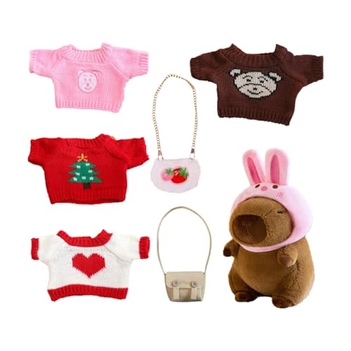 Capybara-Spielzeug: mit Zubehör, luxuriöses Capybara-Spielzeug, Plüschkleidung | Capetio Sweater Bag Gat für die Heimdekoration Capybara-Spielzeug: mit Zubehör, luxuriöses Capybara-Spielzeug, Plüschkleidung | Capetio Sweater Bag Gat für die Heimdekoration von Generic