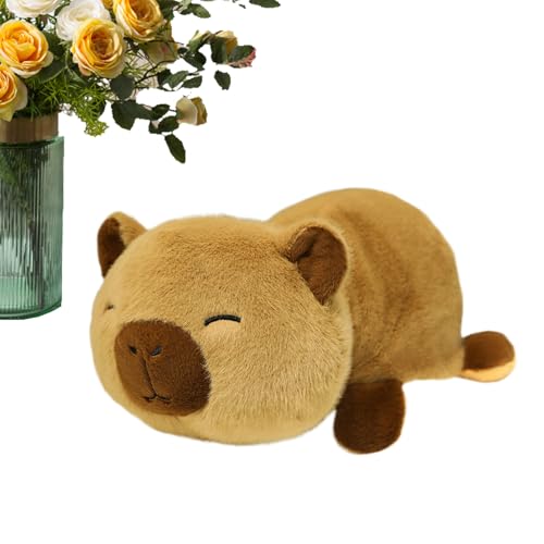 Capybara Stuffed Animal - Plüschpuppe, Huggable -Kissen | Weicher schlafender Begleiter für Kinder Teenager Mädchen, süßes Geschenk für Männer Erwachsene oder Schlafengehen kuscheln Spielzeug f Capybara Stuffed Animal - Plüschpuppe, Huggable -Kissen | Weicher schlafender Begleiter für Kinder Teenager Mädchen, süßes Geschenk für Männer Erwachsene oder Schlafengehen kuscheln Spielzeug f von Generic