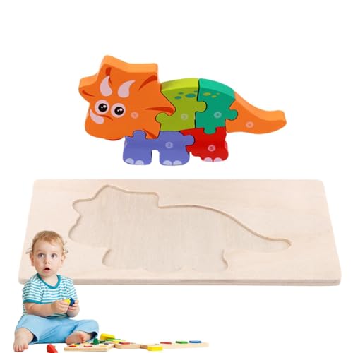 Cartoon-Puzzle, Dinosaurier-Puzzle aus Holz – Lernspielzeug mit Cartoon-Tierpuzzle, lustiges Puzzlespielzeug für Kindergarten, und Mädchen ab 3 Jahren, App Cartoon-Puzzle, Dinosaurier-Puzzle aus Holz – Lernspielzeug mit Cartoon-Tierpuzzle, lustiges Puzzlespielzeug für Kindergarten, und Mädchen ab 3 Jahren, App von Generic