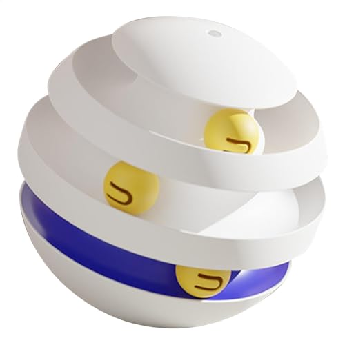 Cat Ball Track, 3 Layers Interactive Cat Ball - Training Katzenspielzeug, lustiges Katzen -Selbstspielspielzeug zum Schutz von Möbeln, Katzen Cat Ball Track, 3 Layers Interactive Cat Ball - Training Katzenspielzeug, lustiges Katzen -Selbstspielspielzeug zum Schutz von Möbeln, Katzen von Generic