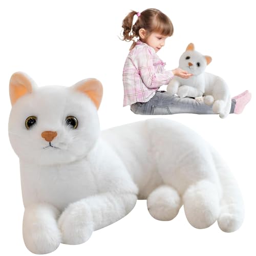 Cat Plüsch Spielzeug - Realistische Katze Plüsch Spielzeug, Kätzchen 12 Zoll Plüsch Plüsch Push Kissen Dekoration Realistische Katze Plüsch Spielzeug Katze Plüsch Plüsch Spielzeug Festival Geschenk von Generic