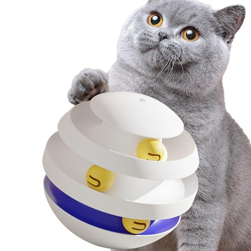 Cat Toy Ball Track, 3 -Lager Katze Kämpfer Spielzeug - lustige Katzenstimulation Spielzeug, kreatives Katzenspurspielzeug für Katzen, Kätzchen, Lectid Cat Toy Ball Track, 3 -Lager Katze Kämpfer Spielzeug - lustige Katzenstimulation Spielzeug, kreatives Katzenspurspielzeug für Katzen, Kätzchen, Lectid von Generic