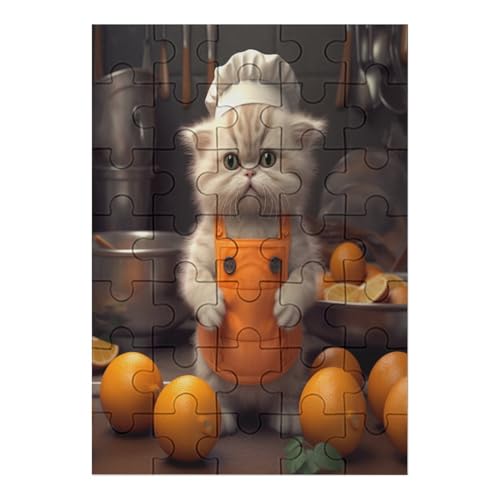 Cat with Cake - 1000 Teile Puzzle – - Hochauflösendes - Gelegenheitsspiel – 1000 Teile Holzpuzzle 35 von Generic