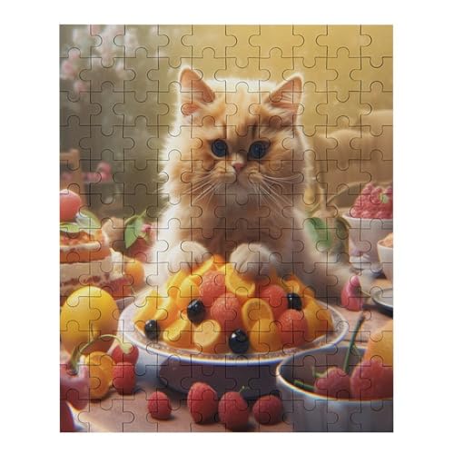 Cat with Cake - Vorteilsset Mit DREI () 1000 Teilen Puzzles Für Erwachsene – Jedes Puzzle Misst 120 Stück, Ideal Als Puzzle von Generic