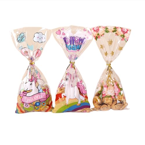 Cellophantüten 50 Pcs Zellophan Tüten Einhorn Kekstüten Süßigkeiten Gebäckbeutel Hochzeit Geschenkbeutel Transparent Taschen mit 60 Stück Twist Ties Cellophantüten 50 Pcs Zellophan Tüten Einhorn Kekstüten Süßigkeiten Gebäckbeutel Hochzeit Geschenkbeutel Transparent Taschen mit 60 Stück Twist Ties von Generic