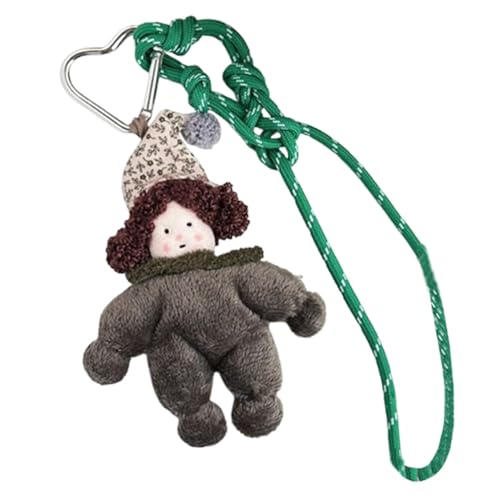 Charm Plush, Charm-Tasche, Auto-Schlüsselanhänger, lockiges Haar für Handtasche, Auto-Schlüsselanhänger, kleine Tasche Charm Plush, Charm-Tasche, Auto-Schlüsselanhänger, lockiges Haar für Handtasche, Auto-Schlüsselanhänger, kleine Tasche von Generic