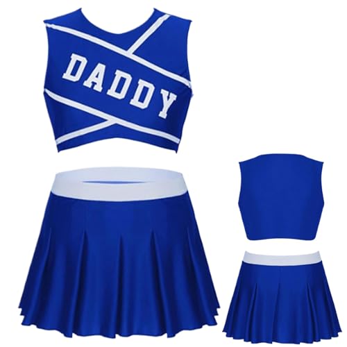 Cheerleaderbekleidung - weibliche Cheerleading -Uniform, traditionelles Jubelkostüm | High School Jubel Outfit, Cheer -Team -Kleid, Cheerleader Top und Rock -Set, Cheerleader -Kleidung für Veranstaltu von Generic