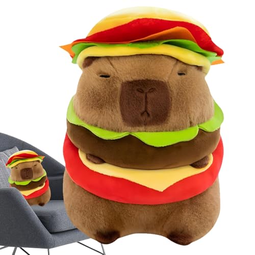 Cheeseburger Capybara Kissen Buddy – Snugly Pet, dekorative Plüschfigur, kreative Snackpuppe für Sofakomfort, verspielte Capybara-Geschenkverzierung, Schaufel Cheeseburger Capybara Kissen Buddy – Snugly Pet, dekorative Plüschfigur, kreative Snackpuppe für Sofakomfort, verspielte Capybara-Geschenkverzierung, Schaufel von Generic