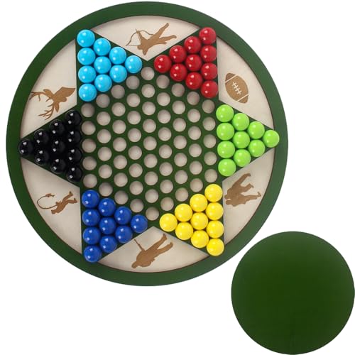 Chinesische Checkers, Holzbrett Und Pegs Chinese Checker | Familienabendstrategie Multi-Player-Aktivität Für Backyard BBQ Beach Picnic Campfire Mit Einer Intuitiven Gameplay-Struktur, Dieser Unterhalt von Generic