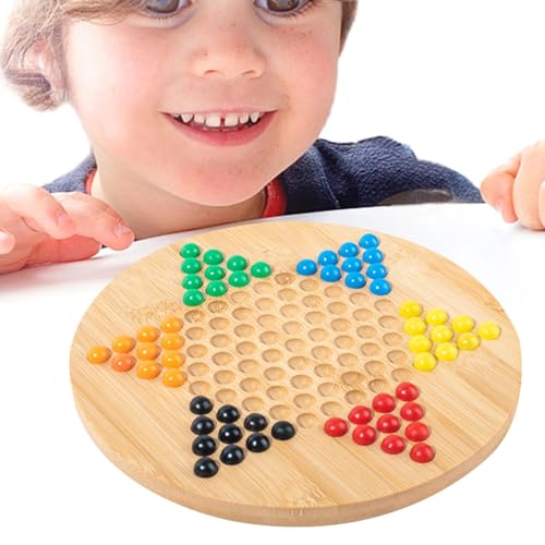 Chinesisches Damespiel-Set – sechseckige Damen aus Holz, Schachbrett für chinesische Damen aus Holz | sechseckige Damen aus chinesischem Holz, Glasperlen, lustiges Strategiespiel Chinesisches Damespiel-Set – sechseckige Damen aus Holz, Schachbrett für chinesische Damen aus Holz | sechseckige Damen aus chinesischem Holz, Glasperlen, lustiges Strategiespiel von Generic