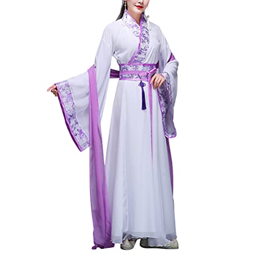 Chinesisches Feenkostüm Weite Ärmel Traditionelle Hanfu Ruqun Antike Prinzessin Cosplay Leichtes fließendes Hanfu Kleid für Frauen (Lila, L) von Generic