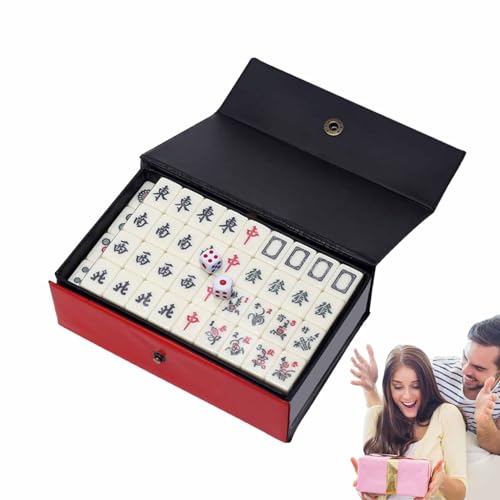 Chinesisches -Majiang - 144 Nummerierte Melamin-Fliesen Für Mahjong, Traditionelles, Leicht Zu Tragendes Spielzeugset | Für Spiele Im Chinesischen Stil, Mahjong-Spiel Chinesisches -Majiang - 144 Nummerierte Melamin-Fliesen Für Mahjong, Traditionelles, Leicht Zu Tragendes Spielzeugset | Für Spiele Im Chinesischen Stil, Mahjong-Spiel von Generic