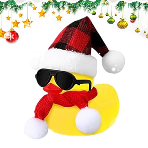 Christmas Rubber Duck - Squeeze Rubber Duck | Christmas-Themed Bath Ducks | Rubber Duck Car Ornaments with Sunglasses Scarf Hats | Car Dashboard Duck Decorations | Duck Bath Toy for Home Christmas Rubber Duck - Squeeze Rubber Duck | Christmas-Themed Bath Ducks | Rubber Duck Car Ornaments with Sunglasses Scarf Hats | Car Dashboard Duck Decorations | Duck Bath Toy for Home von Generic