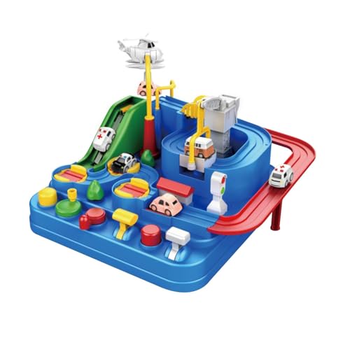City Rescue Car Adventure Toy – Portable City Rescue Track, Lightweight Race Track | Adventure Interactive Langzeit-Spielzeug, Vorschool Lernfahrzeug für Kleinkinder von Generic