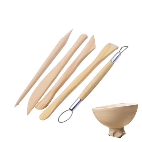 Clay Carving Tools, Clay Tools, Wooden Handle Ceramic Tools, Air Dry Clay Tool Set for Shaping, Modeling, Home School Use Clay Carving Tools, Clay Tools, Wooden Handle Ceramic Tools, Air Dry Clay Tool Set for Shaping, Modeling, Home School Use von Generic