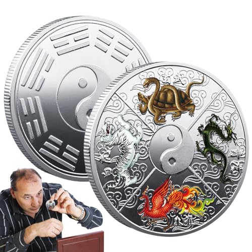 Cool Coin – Chinesische Ching-Münze, | stoische Münze von Marc Aurelius, aus Metall, chinesisches Tai Chi, Werkzeug zum Kratzen von Lottoscheinen, Gedenkmünze Cool Coin – Chinesische Ching-Münze, | stoische Münze von Marc Aurelius, aus Metall, chinesisches Tai Chi, Werkzeug zum Kratzen von Lottoscheinen, Gedenkmünze von Generic