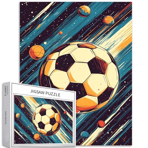 Cooles Fußball-Puzzle für Erwachsene, 1000 Teile, bunt, DIY-Puzzles für Heimdekoration, Geschenke, Familienpuzzle, perfekt für Spieleabende, 68 x 50 cm Cooles Fußball-Puzzle für Erwachsene, 1000 Teile, bunt, DIY-Puzzles für Heimdekoration, Geschenke, Familienpuzzle, perfekt für Spieleabende, 68 x 50 cm von Generic