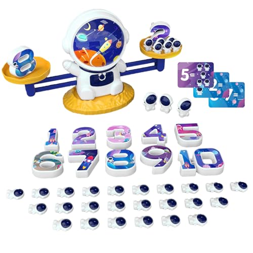 Cooles Mathematik-Zählspiel | Maßstab für Zählspielzeug der Astronauten S Lernspielzeug Mathematik | Stem Game Gubles Gubles Gruppen Stemppression Material von Generic