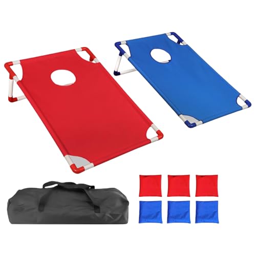 Cornhole-Spiel im Freien, Outdoor-Spiel zum Werfen von Taschen, faltbares Tablett, 58 x 51 cm, für Garten Park Picknick von Generic