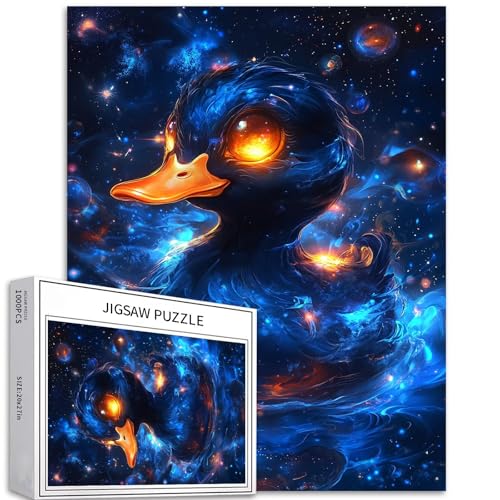 Cosmic Duck Puzzle für Erwachsene, Galaxie-Hintergrund, Kunst, Puzzle, herausfordernde Familienaktivitäten, buntes Bastelpuzzle für Heimdekoration, Geschenke, 50 x 70 cm, 1000 Teile Cosmic Duck Puzzle für Erwachsene, Galaxie-Hintergrund, Kunst, Puzzle, herausfordernde Familienaktivitäten, buntes Bastelpuzzle für Heimdekoration, Geschenke, 50 x 70 cm, 1000 Teile von Generic