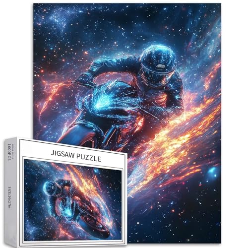 Cosmic Racing Driver Puzzle für Erwachsene, 1000 Teile, verträumte leuchtende Szene, Kunst-Puzzle, herausfordernde Familienaktivitäten, buntes Bastelpuzzle für Heimdekoration, Geschenke, 50 x 70 cm Cosmic Racing Driver Puzzle für Erwachsene, 1000 Teile, verträumte leuchtende Szene, Kunst-Puzzle, herausfordernde Familienaktivitäten, buntes Bastelpuzzle für Heimdekoration, Geschenke, 50 x 70 cm von Generic