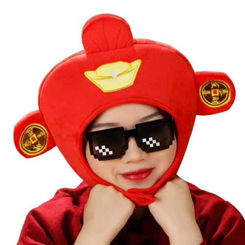 Cosplay-Hüte für Herren – Plüsch-Performance-Mützen | Rollenspiel-Outfits für Erwachsene, Kopfschmuck für Erwachsene, chinesischer Gott des Reichtums, Kopfbedeckung für Kostüm-Zubehör, Requisite Cosplay-Hüte für Herren – Plüsch-Performance-Mützen | Rollenspiel-Outfits für Erwachsene, Kopfschmuck für Erwachsene, chinesischer Gott des Reichtums, Kopfbedeckung für Kostüm-Zubehör, Requisite von Generic