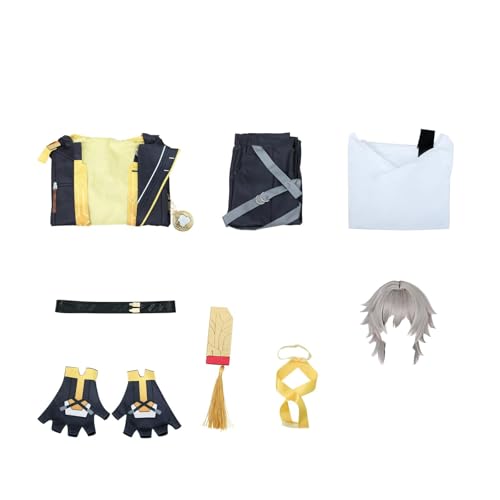 Cosplay Kostüm Komplettset - Halloween Anime Game Convention Outfit Herren Damen Men+Wigs,S von Generic