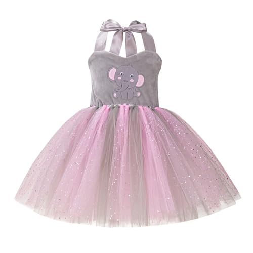 Costume for Kids,Reindeer Costume for Girls, Tutu Animal Costumes, Princess Girl Dress,Girls Christmas Deer Fancn Dress Süßes Prinzessinnenkleid mit Glitzer-Pailletten aus Tüll (Grey, 9-10 Years) von Generic