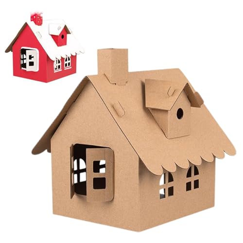Cottage Model Kit -Diat -Holzbauprojekt, detailliertes Architekturmodell, Sammler -Hobby -Kit, kreatives Bauspielzeug | handgefertigtes Cottage -Design mit Möbelzubehör für Display -Dekoration von Generic