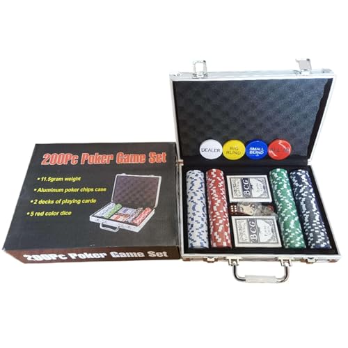 Counting Counter Poker Chips, Mahjong Game Chips - Professionelles Poker -Set - Poker -Chip -Set mit Aluminiumfall Texas Hold'em Blackjack Card Club von Generic