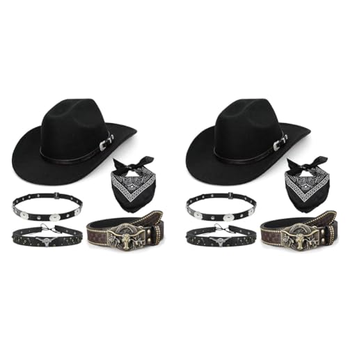Cowboy Outfit Zubehör Set mit Gürtel und Hut for Männer for Western, Halloween, Cowboy Party und Cosplay Cowboy Outfit Zubehör Set mit Gürtel und Hut for Männer for Western, Halloween, Cowboy Party und Cosplay von Generic