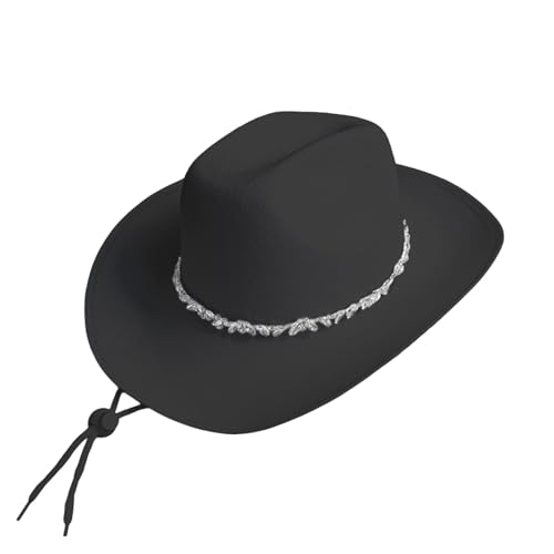Cowboyhut mit silbernem Paillettenbesatz – Zubehör für Festivals, Konzerte, Kostüme und Junggesellinnenabschiede Stilvoll von Generic
