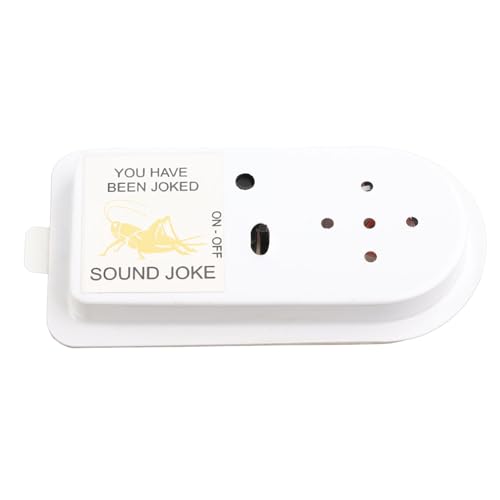 Cricket -Sound -Witzspielzeug, Netto Chirp Power Protection Auto Power Off Cricket Laut Spielzeug Heckkleber Aufkleber für den Aprilscherz, der Hart Finden (White) von Generic