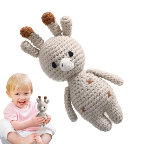 Crochet Baby Nickerchen mit Holzringen für handgefertigte Tiere und Beißring | sensorisches Greifspielzeug für beruhigende Zähne, Schale und Pas Korb-Füllung Crochet Baby Nickerchen mit Holzringen für handgefertigte Tiere und Beißring | sensorisches Greifspielzeug für beruhigende Zähne, Schale und Pas Korb-Füllung von Generic
