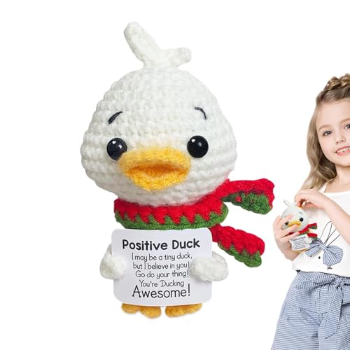 Crochet Plush - Positive Crochet | Emotional Support | Handmade Emotional Cheer Support Knitted Duck | Funny Positive Duck | Crochet Positive Duck | Crochet Duck Toys Desk Ornament for Kids, Adults Crochet Plush - Positive Crochet | Emotional Support | Handmade Emotional Cheer Support Knitted Duck | Funny Positive Duck | Crochet Positive Duck | Crochet Duck Toys Desk Ornament for Kids, Adults von Generic