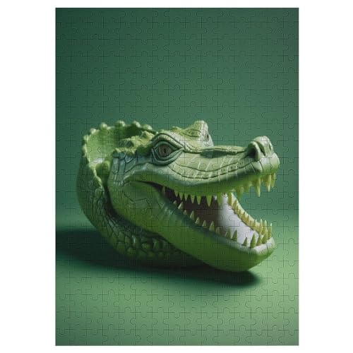 Crocodile Puzzle 300 PCS - Erwachsenenpuzzle Mit - Geschicklichkeitsspiel Für Die Ganze Familie - Ideal Als Holzpuzzle von Generic