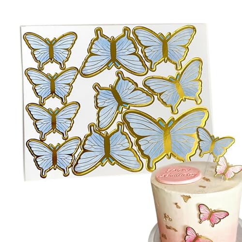 Cupcake-Topper mit Schmetterling, glitzernder Schmetterlings-Aufsatz für Kuchen, saisonale Cupcake-Kuchen, schöne Dekorationen, Raumdekoration für Abschlussfeier, Verlobung von Generic