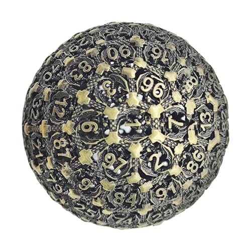 D100 Metal Dice Game, Rollenspiele Metal Dice, High Precision Die | Solid Powers mit -geätzter Nummernfunktion und -Tisch -Nutzung, Kollektorwürfel für RPG -Fans ernsthafte D100 Metal Dice Game, Rollenspiele Metal Dice, High Precision Die | Solid Powers mit -geätzter Nummernfunktion und -Tisch -Nutzung, Kollektorwürfel für RPG -Fans ernsthafte von Generic