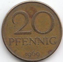 DDR Jägernr: b 1511 1989 A sehr schön Messing 1989 20 Pfennig Staatswappen (Münzen für Sammler) von Generic