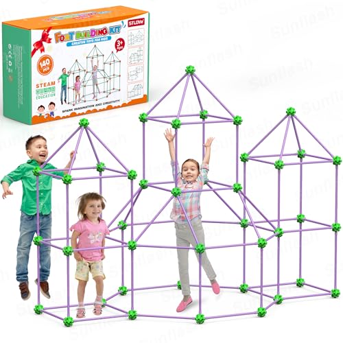DIY Bauspielzeug, 140 PCS Höhle Bauen Kinder Konstruktionsspielzeug, Crazy Forts Zelt Spielzeug, Lernspielzeug Geschenk für Junge & Mädchen 4+ Jahre - Purple DIY Bauspielzeug, 140 PCS Höhle Bauen Kinder Konstruktionsspielzeug, Crazy Forts Zelt Spielzeug, Lernspielzeug Geschenk für Junge & Mädchen 4+ Jahre - Purple von Generic