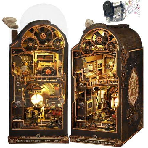 DIY Book Nook Kit für Erwachsene, Miniatur Haus-Puppenhaus-Bausatz, Bücherregal-Dekor-Gasse-Modell, Geschenke für Familie und Freunde DIY Book Nook Kit für Erwachsene, Miniatur Haus-Puppenhaus-Bausatz, Bücherregal-Dekor-Gasse-Modell, Geschenke für Familie und Freunde von Generic