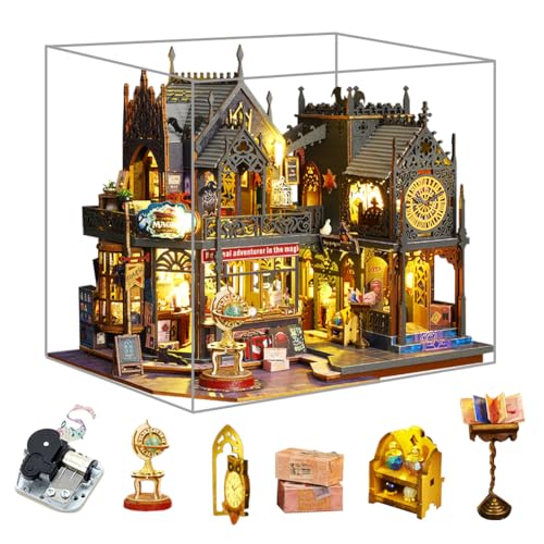 DIY Miniatur Puppenhaus Kit Holz Puppenhaus mit Staubschutz und Musik Handgemachte Montage Puzzle Spielzeug für Freunde, Lehrer, Bestes Abschlussgeschenk DIY Miniatur Puppenhaus Kit Holz Puppenhaus mit Staubschutz und Musik Handgemachte Montage Puzzle Spielzeug für Freunde, Lehrer, Bestes Abschlussgeschenk von Generic